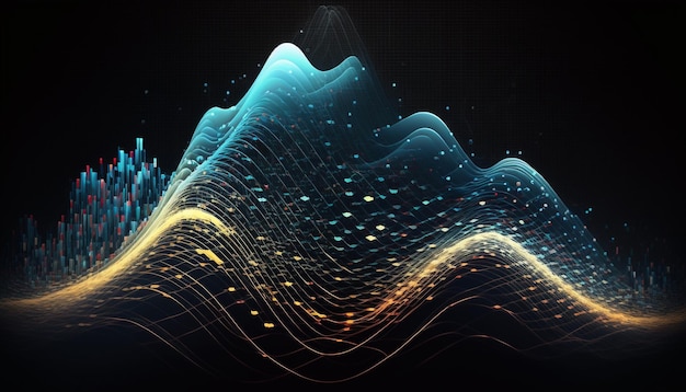 Background tecnologico Concetto di flusso di dati. analisi aziendale. sfondo di tecnologia a trama liscia