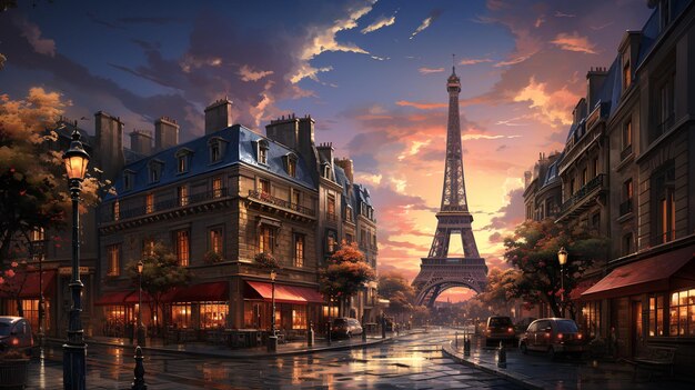 Background turistico di Parigi