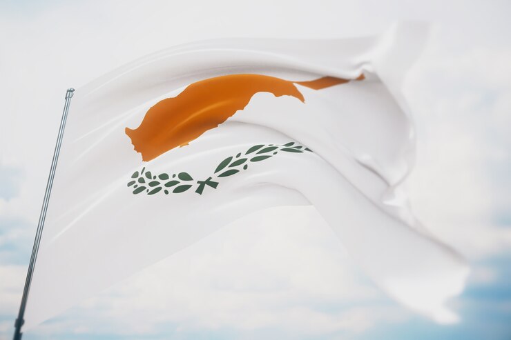 Background with flag of cyprus