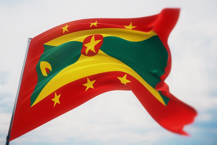 Background with flag of grenada