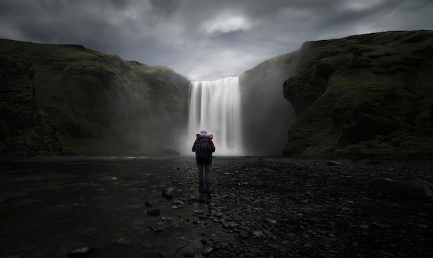 Backpacker in natura