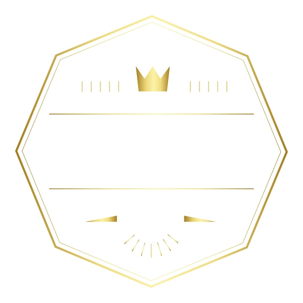 Badge dorato elemento png sfondo trasparente