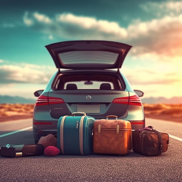 Bagagliaio aperto Viaggi Avventure Viaggi in auto Camping ed esplorazione