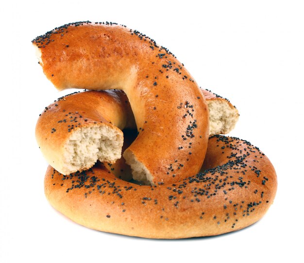 Bagel con un papavero