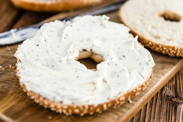 Bagel di crema di formaggio fresco