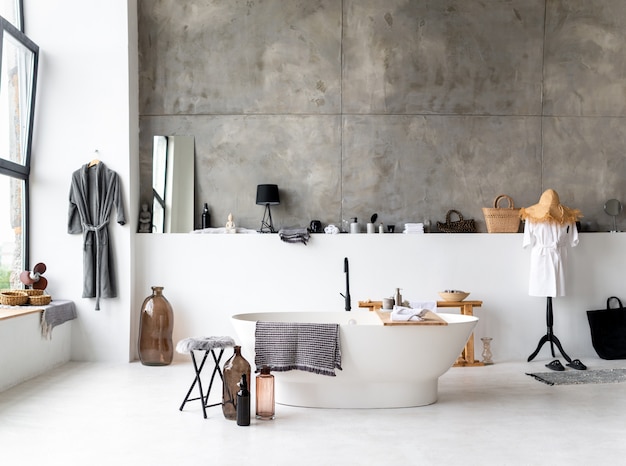 Bagno elegante in una casa moderna