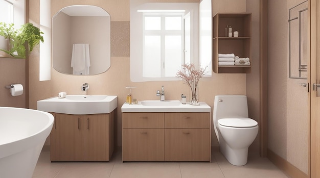 Bagno interno con mobili