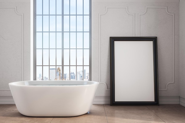 Bagno moderno con poster