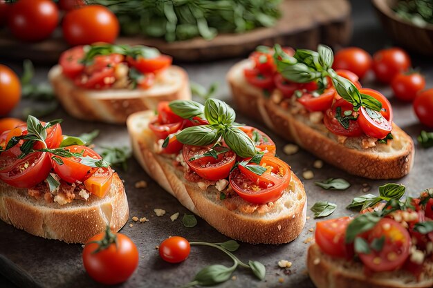 Baguette e Bruschetta di pomodoro