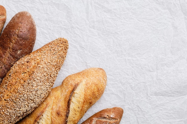 Baguette e pane fresco. Prodotti da forno