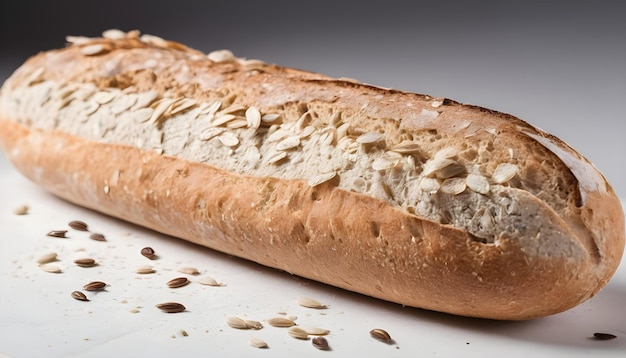 Baguette fresche fatte con semi e cereali