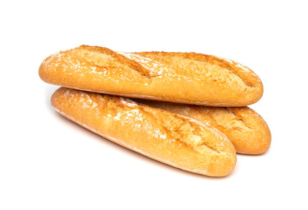 Baguette isolato su uno sfondo bianco