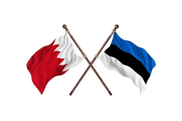 Bahrain contro Estonia due paesi bandiere Background