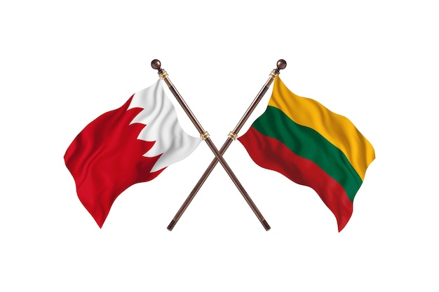 Bahrain contro la Lituania due paesi bandiere Background