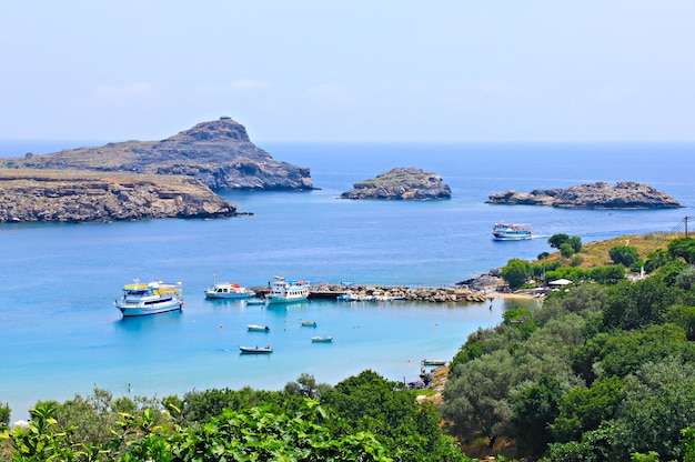 Baia di Lindos, Rodi, Grecia