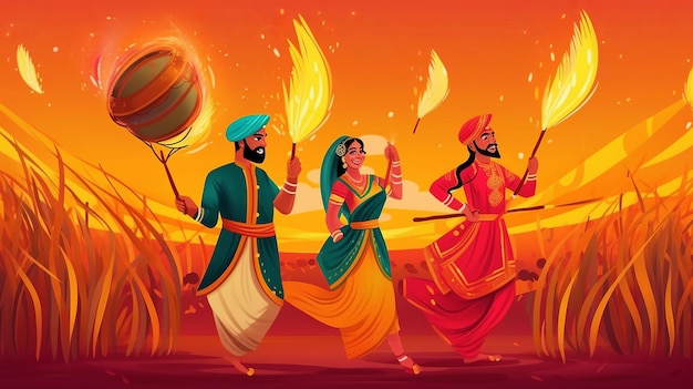 Baisakhi Happy Baisakhi Vaisakhi sfondo del festival e tipografia Generative Ai