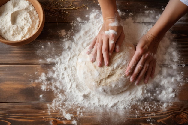 Baking Bliss Preparazione artigianale di pane al lievito in una pittoresca decorazione di cucina