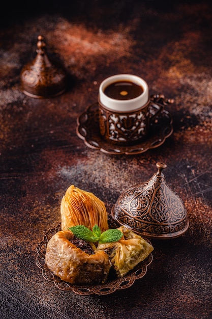 Baklava di dolci arabi turchi tradizionali