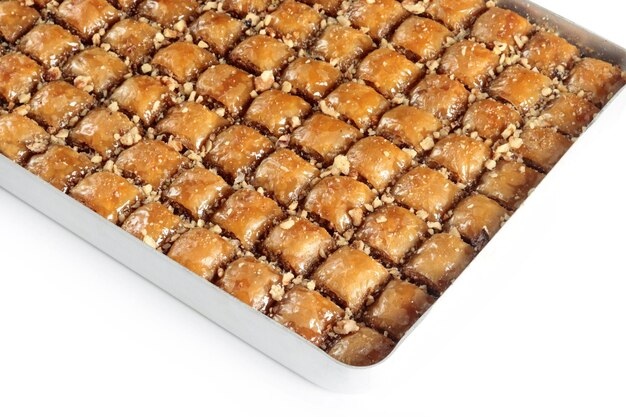 Baklava turco tradizionale sul vassoio Dessert turco