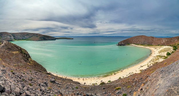 Balandra beach la paz baja california sur mexico paesaggio aereo