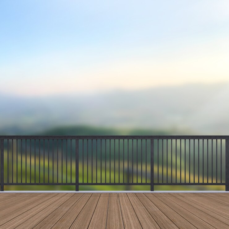 Balcone E Terrazza Di Sfocatura Sfondo Della Natura