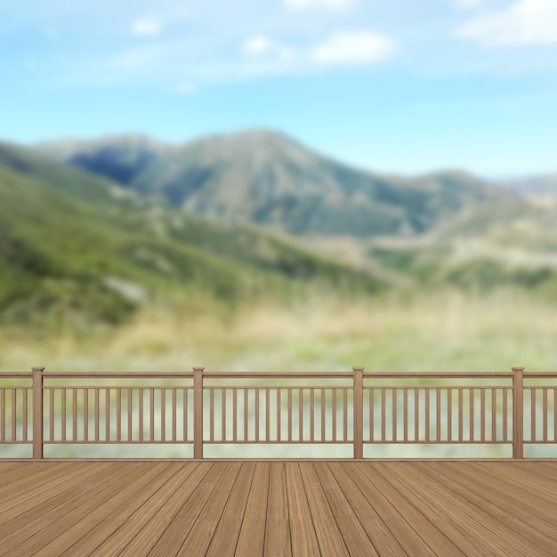 Balcone E Terrazza Di Sfocatura Sfondo Della Natura