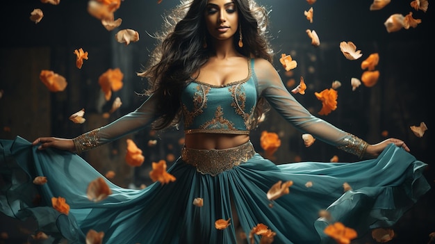 Ballerina classica indiana splendida ragazza dall'India
