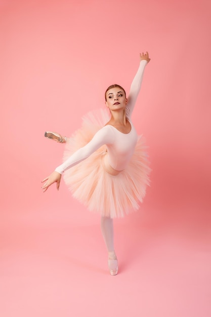 Ballerina in studio