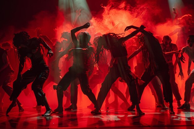 ballerini zombie mostrano le loro abilità di danza uniche sul palco