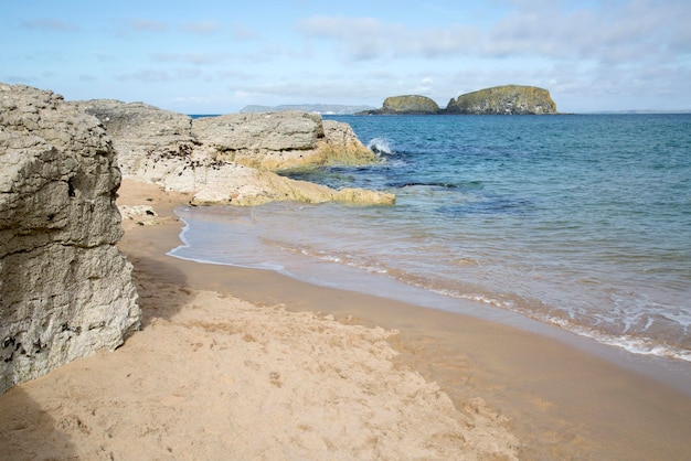 Ballintoy Harbour Beach, County Antrim, Irlanda del Nord, Europa