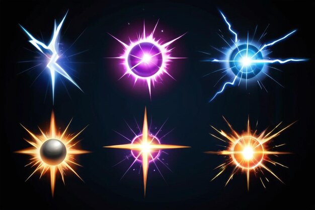 Ballonetti elettrici di fulmine effetto scoppio di energia con bullone luminoso