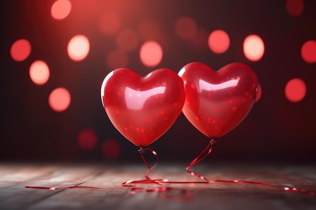 Ballons a forma di cuore rosso per la celebrazione