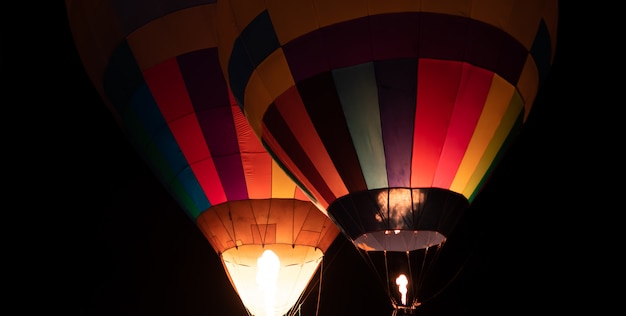 Balloon night Festival twilight