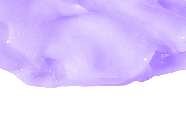 Balsamo per capelli campione di crema striscio su sfondo bianco Lilla lozione cosmetica crema idratante campione primo piano Balsamo per la cura del corpo retinolo siero shampoo struttura ondulata Maschera per la cura della pelle detergente cremoso