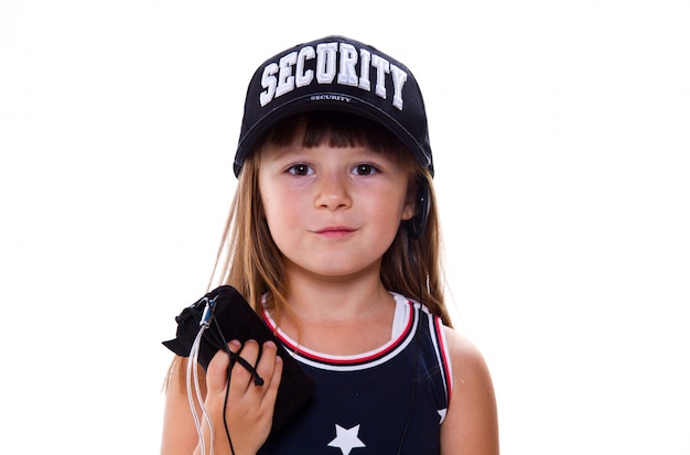 bambina con cappello di sicurezza
