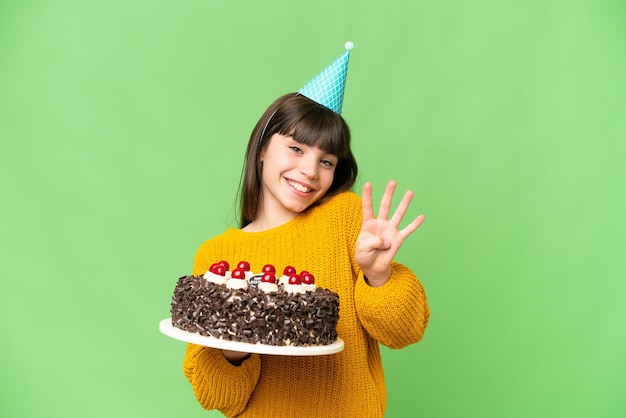 Bambina su sfondo isolato