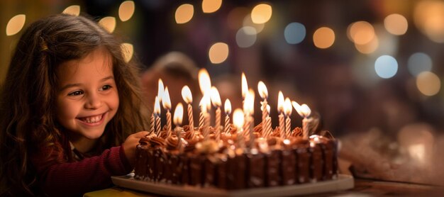 bambine che soffiano le candele di compleanno AI generativa