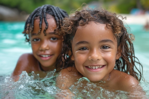 Bambini che giocano in acqua