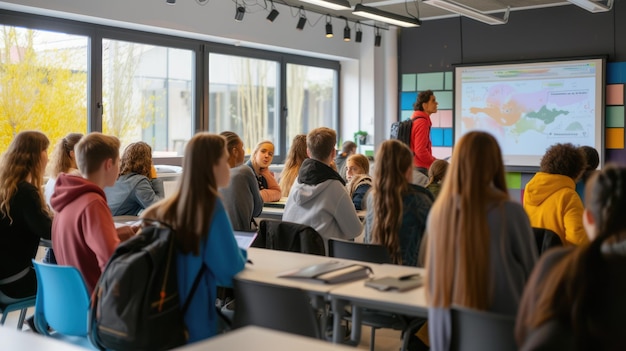 Bambini che svolgono attività ricreative in classe AIG41