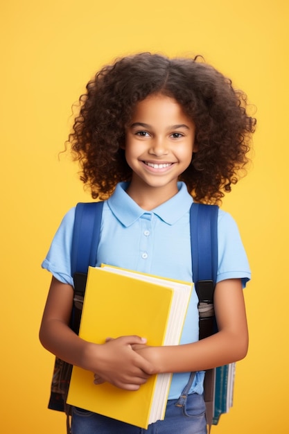 bambini con libri e zaini a scuola IA generativa