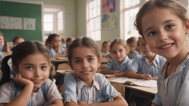 Bambini divertenti in classe