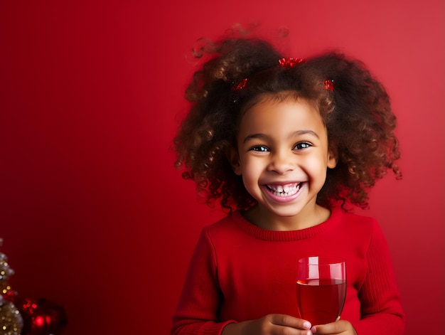 Bambini felici che celebrano la festa di Capodanno con sfondo con spazio di copia Buon compleanno bambino