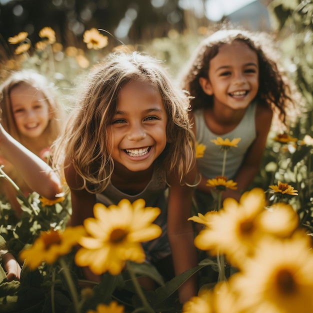 Bambini felici che ridono insieme