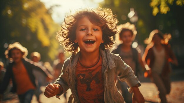 Bambini felici e sorridenti