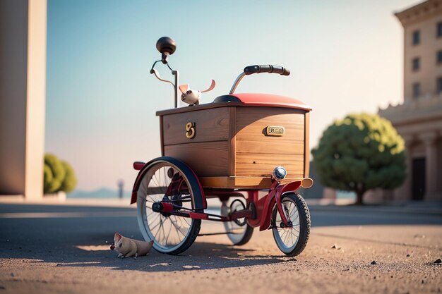 Bambini triciclo giocattolo bicicletta carta da parati sfondo infanzia tempo felice fotografia lavori