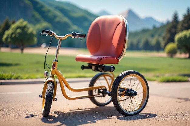 Bambini triciclo giocattolo bicicletta carta da parati sfondo infanzia tempo felice fotografia lavori