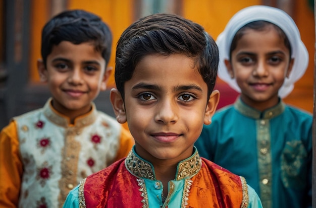 Bambini vestiti per l'Eid