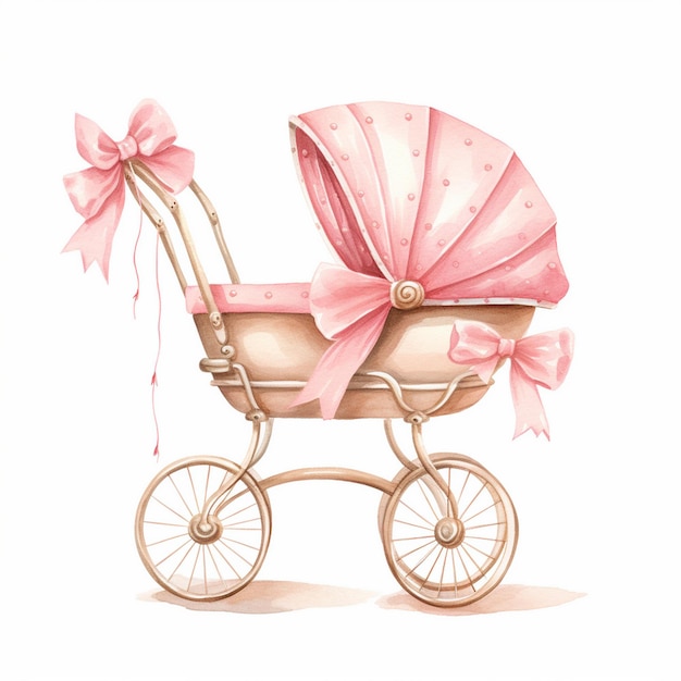 Bambino a passeggino neonato nursery clipart