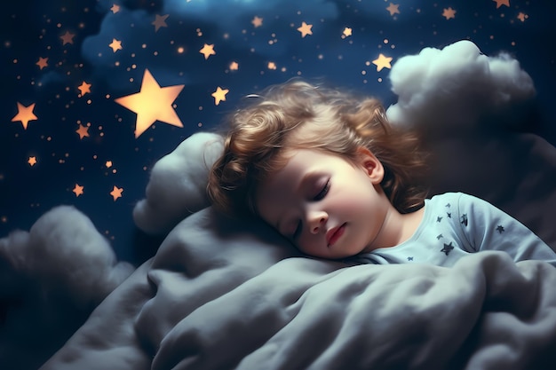 bambino che dorme bambino che dorme sogni d'oro il bambino sognatore sta dormendo