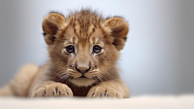 bambino di leone HD 8K carta da parati immagine fotografica